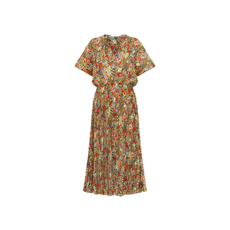 Langes plissiertes Kleid mit Blumenmuster Andorothe - Samsoe Samsoe