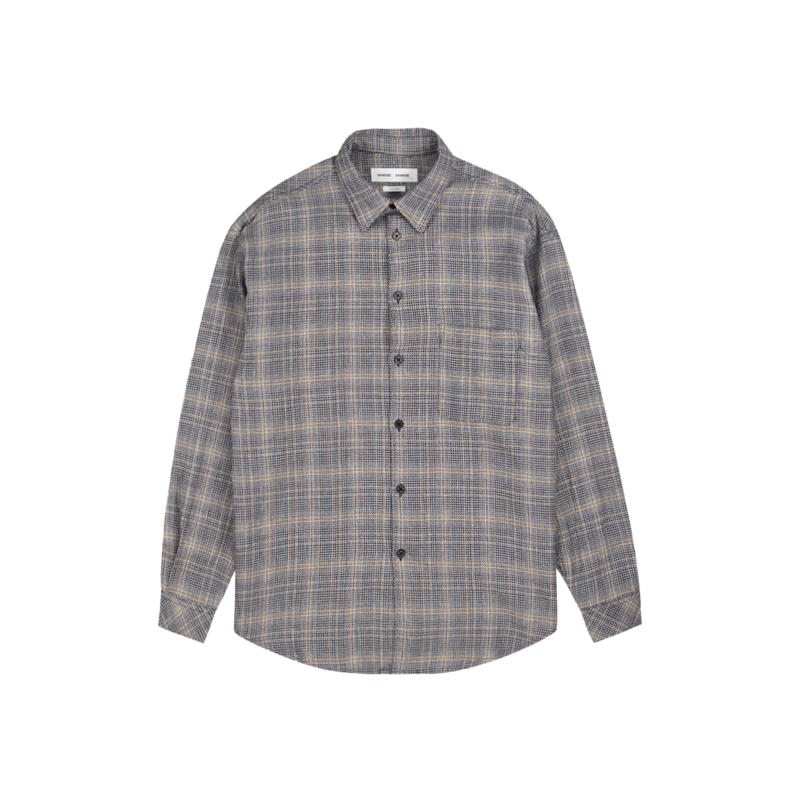 Luan J cotton and linen plaid shirt - Samsoe Samsoe
