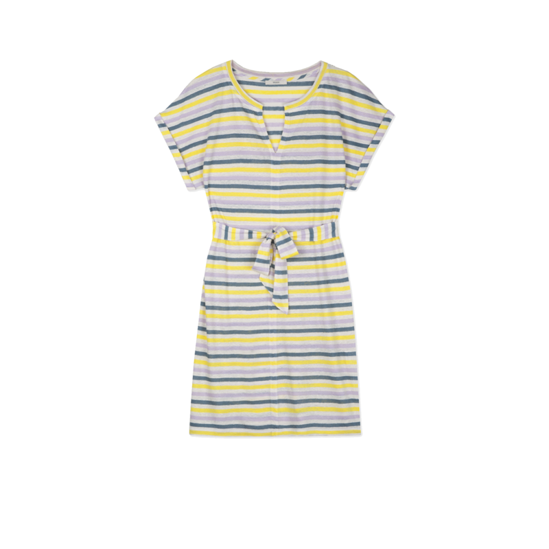 Robe t-shirt rayée en lin Itamilin - Sessun