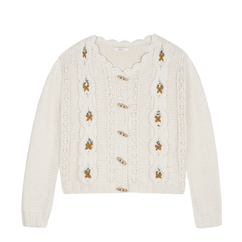 Cardigan court en coton brodé Tesoro - Sessun