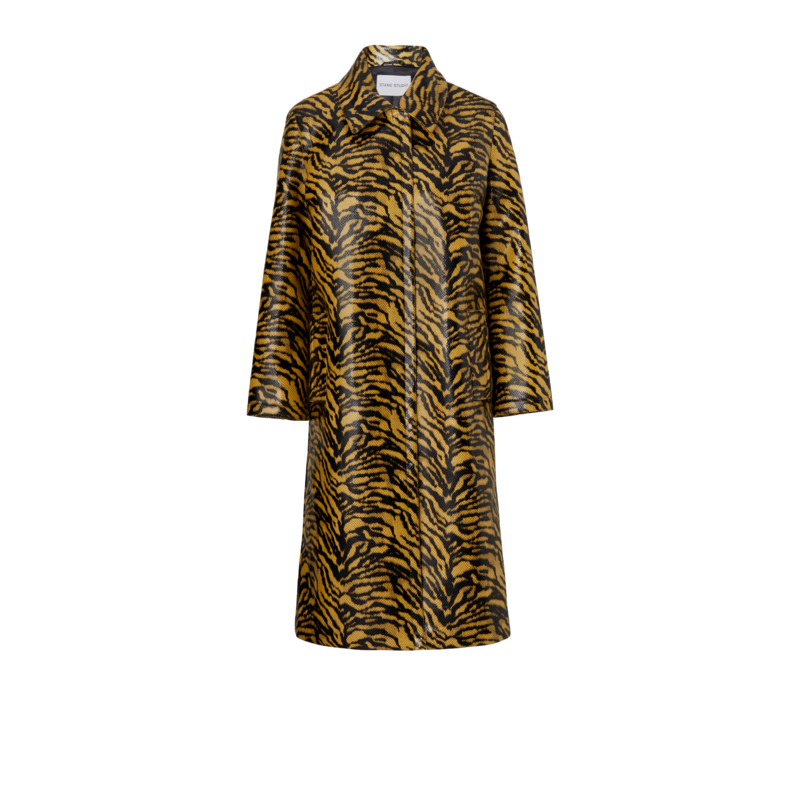 Manteau effet cuir motif zébré Elyssa - Stand Studio