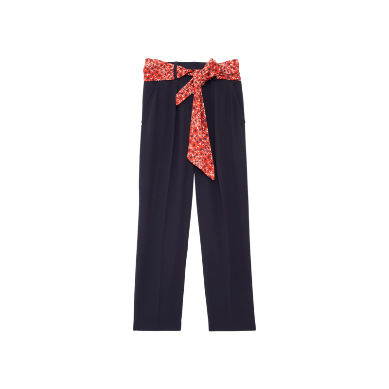 Pantalon 7/8e avec ceinture contrastée Paga - Tara Jarmon