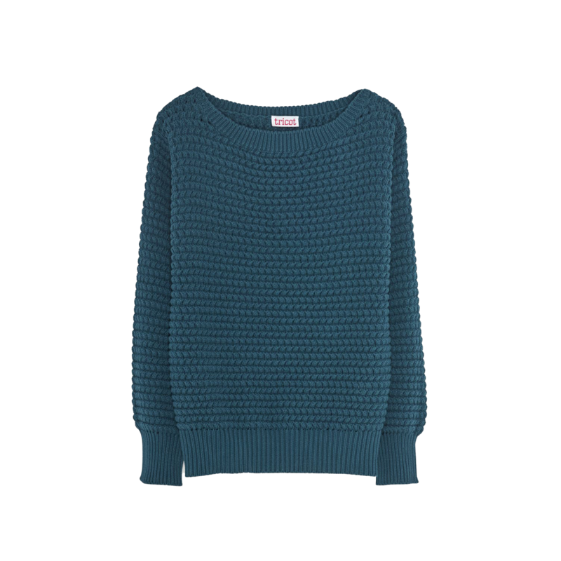 Organic cotton boat neck sweater - Tricot