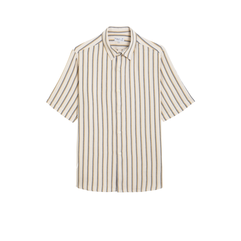Chemise manches courtes rayée - agnès b.