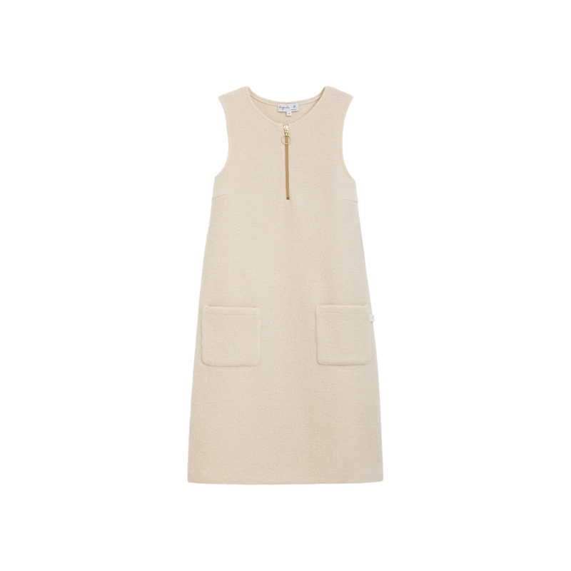 Robe sans manche en laine bouillie Ouest - agnès b.