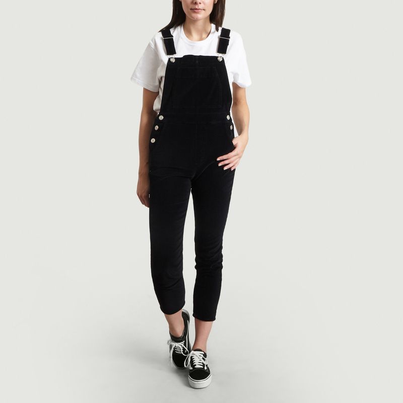 black velvet dungarees