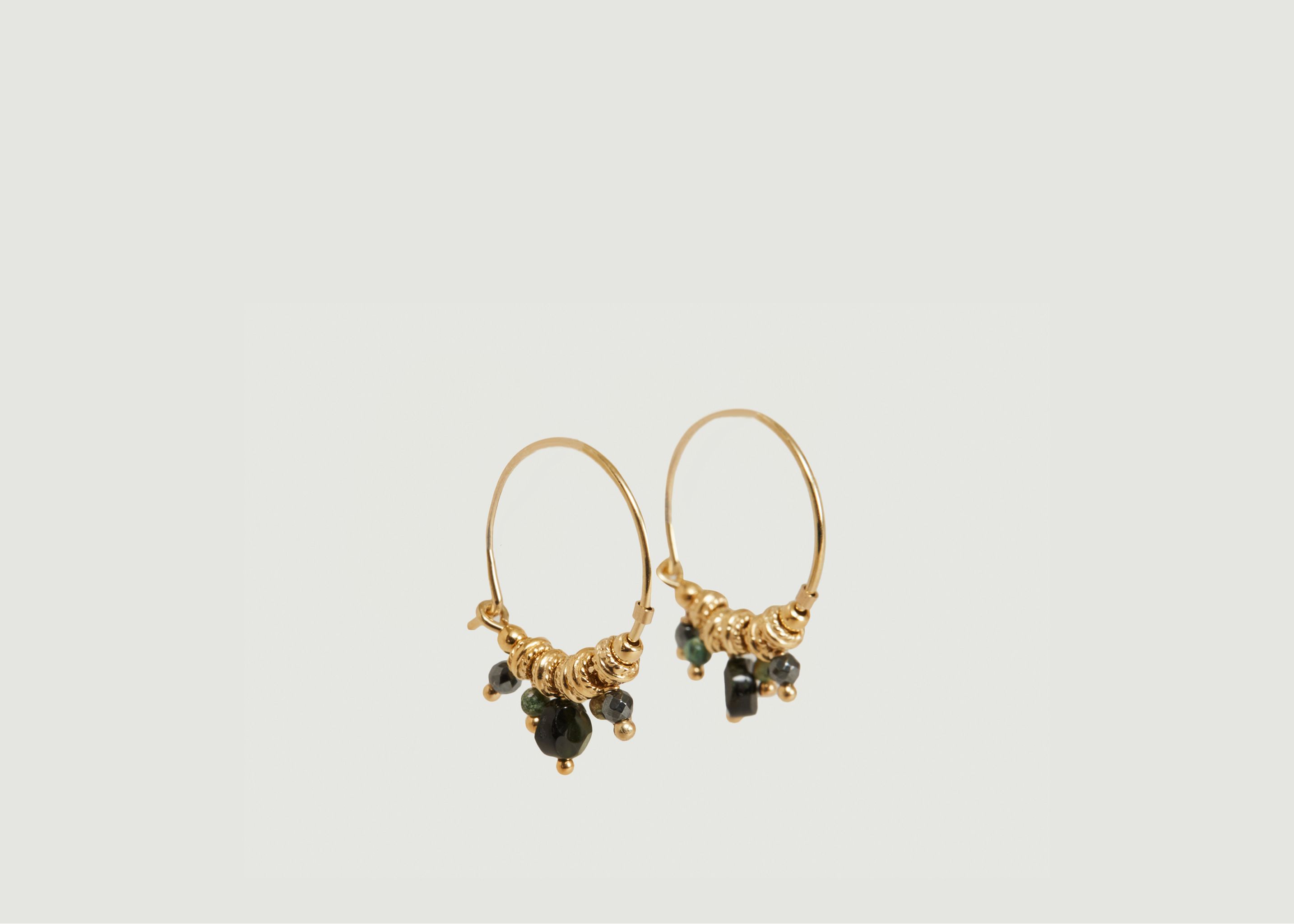 Iva hoop earrings with stones - 5 Octobre