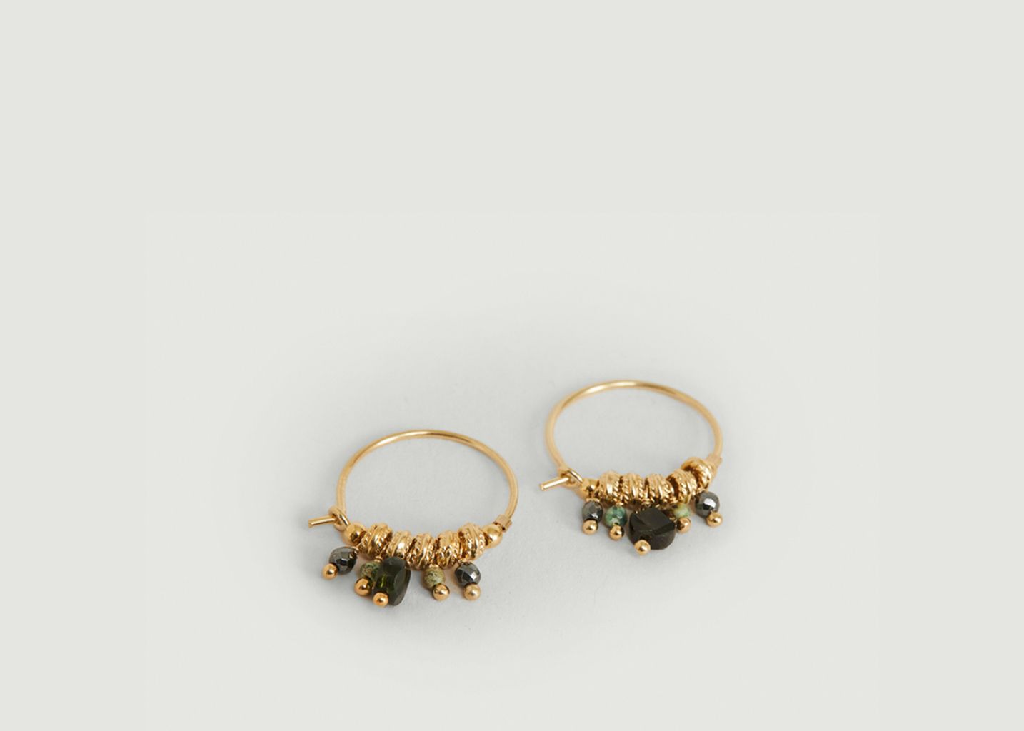 Iva hoop earrings with stones - 5 Octobre