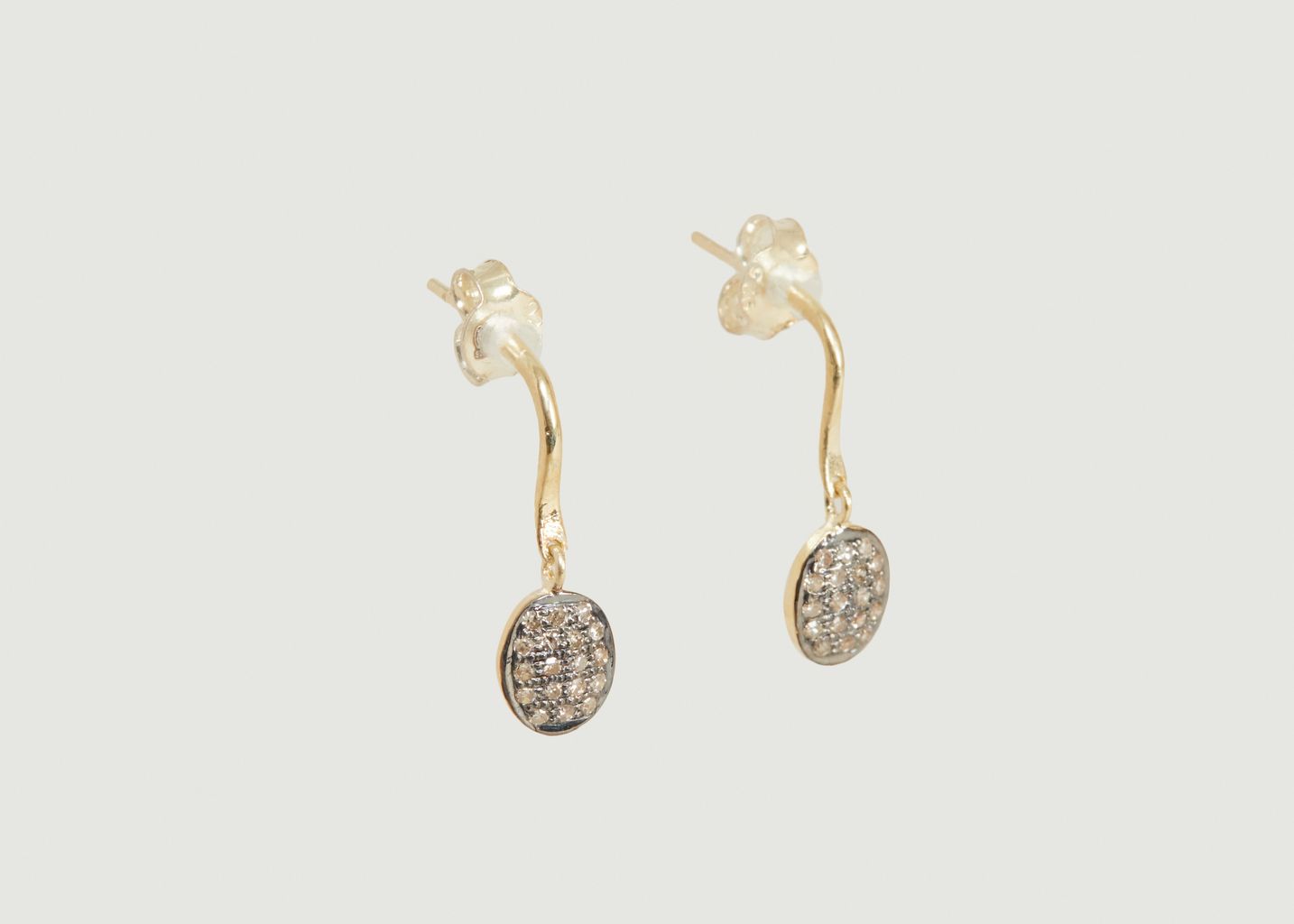 Pilli 3 dangling earrings with diamonds - 5 Octobre