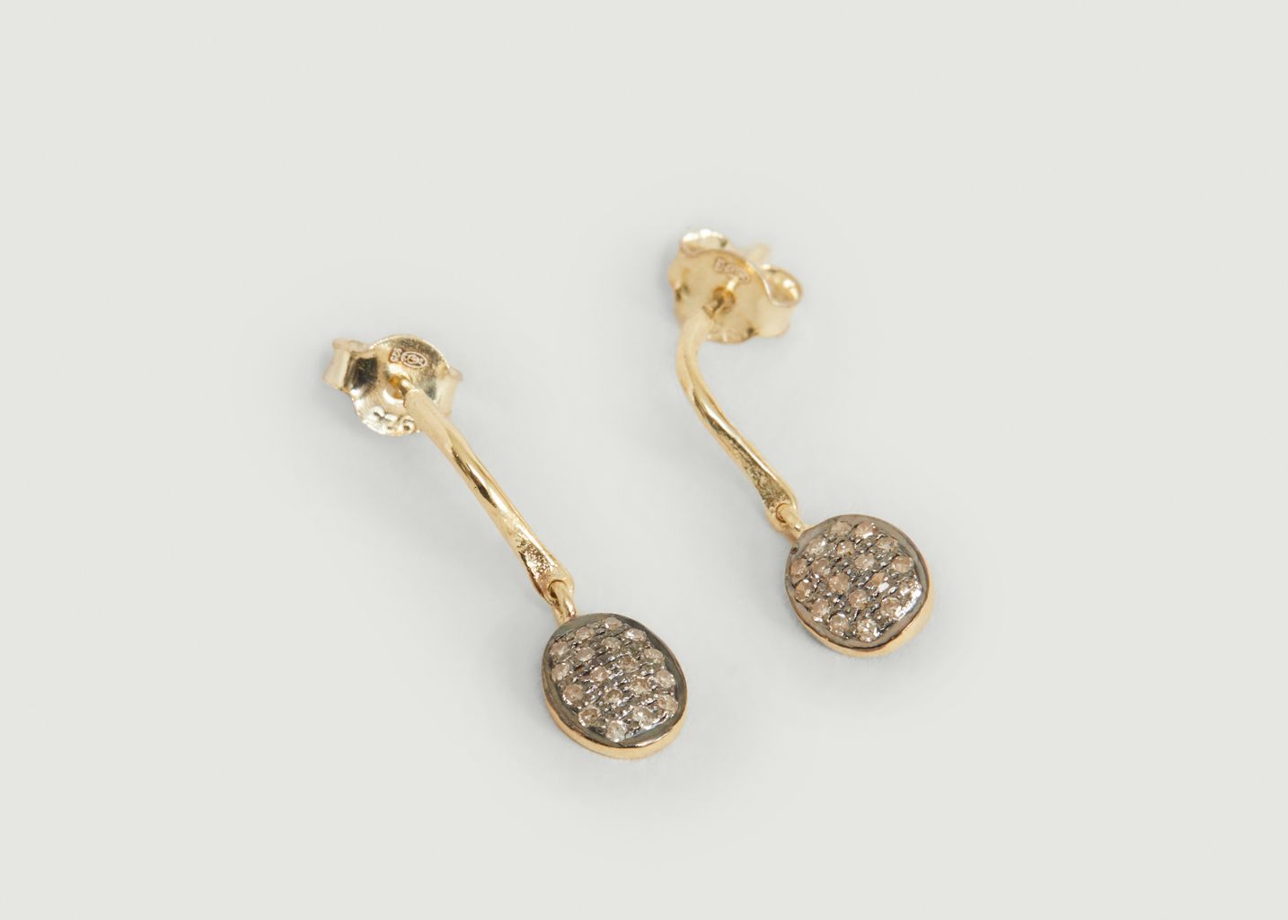 Pilli 3 dangling earrings with diamonds - 5 Octobre