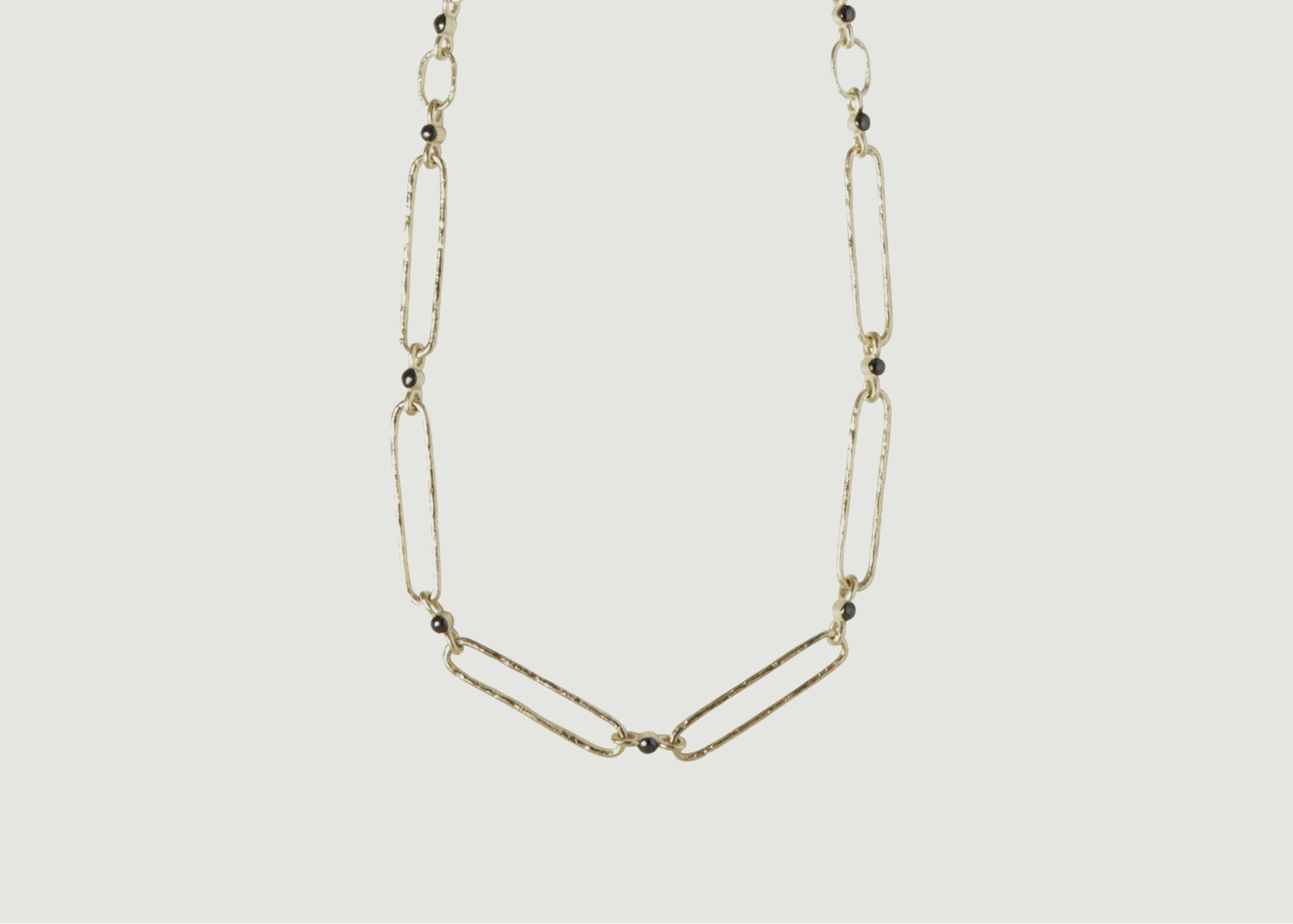 Jon necklace in silver gilded with 24 carat gold - 5 Octobre