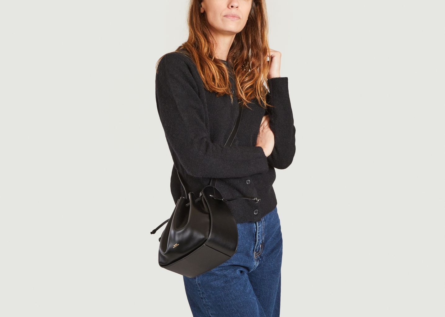 Sac bourse en cuir Courtney Small - A.P.C.
