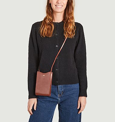 Jamie leather neck pouch bag