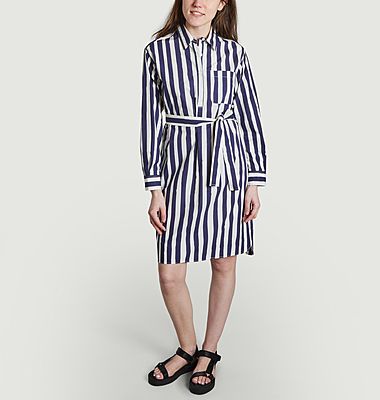 Plaja cotton striped shirt-dress
