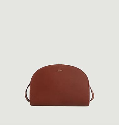 Half Moon Clutch in smooth vegetable leather