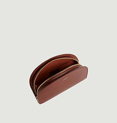 Half Moon Clutch in smooth vegetable leather