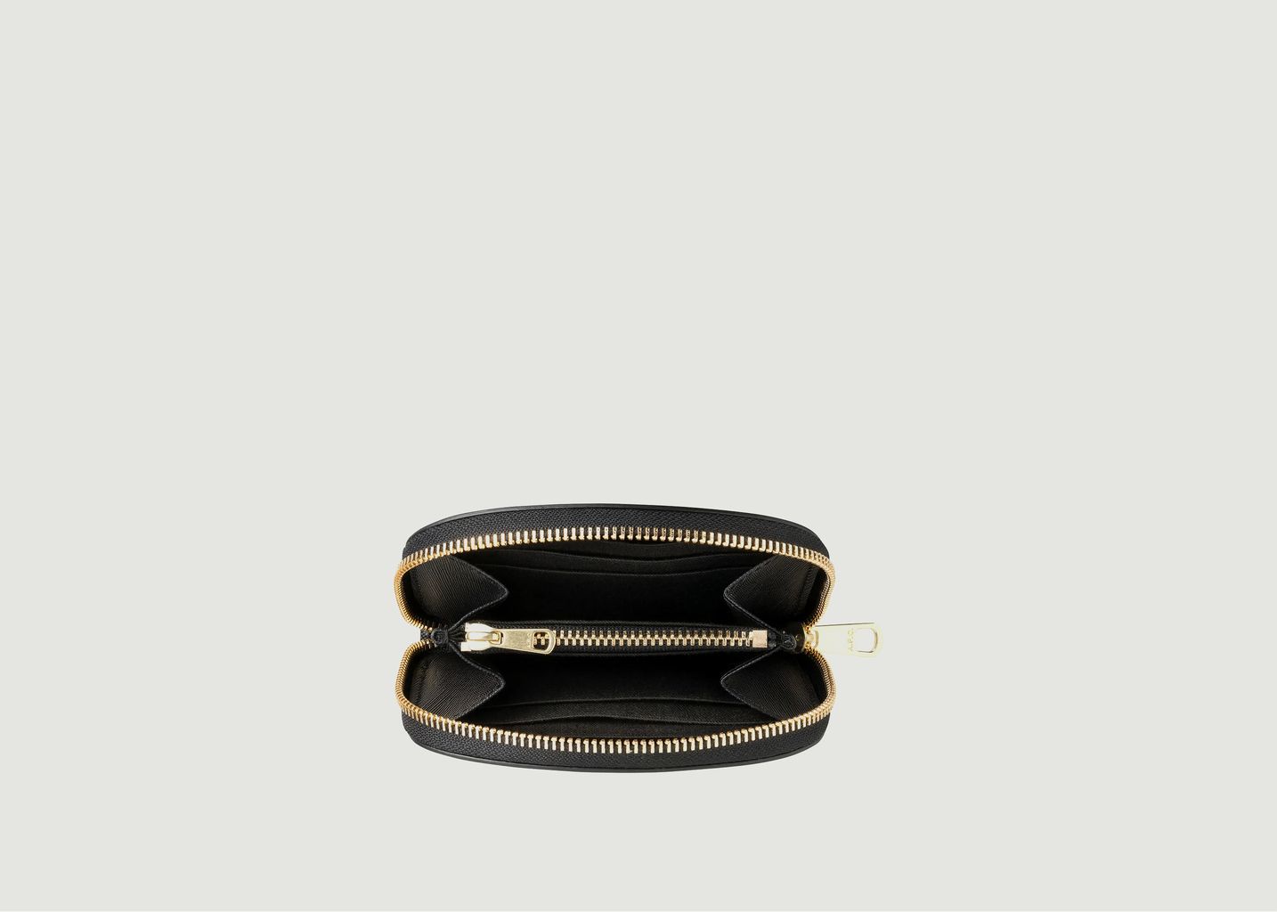 Compact Half Moon Wallet in embossed calf leather - A.P.C.