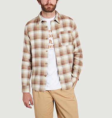 Trek beige over-shirt with brown checkers