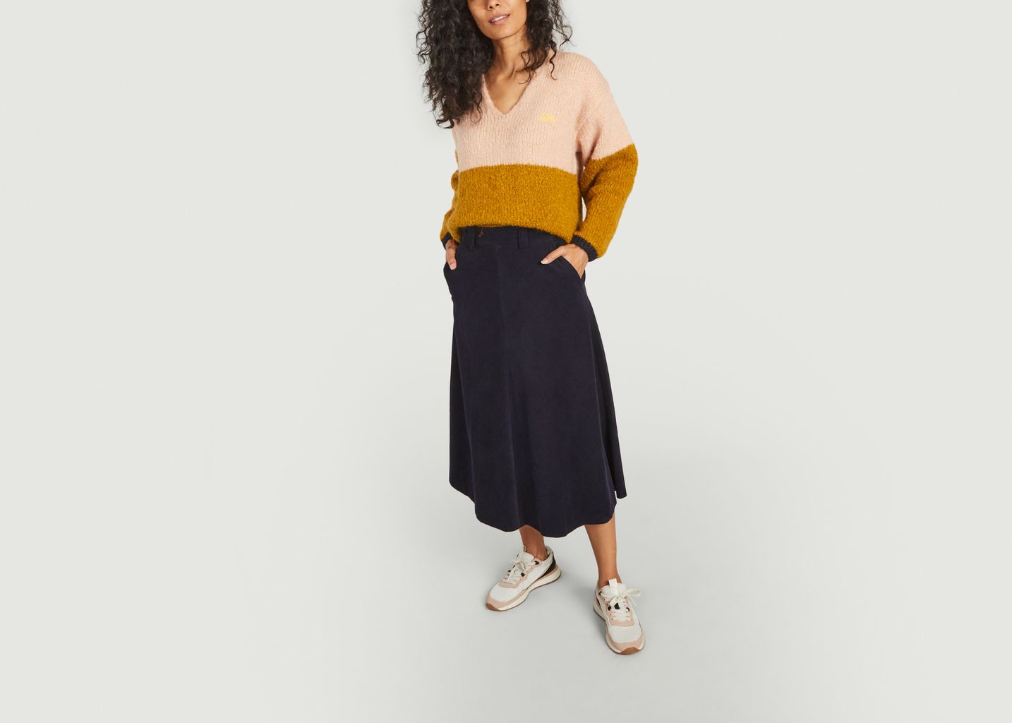 Jupe midi en velours Luiza - A.P.C.