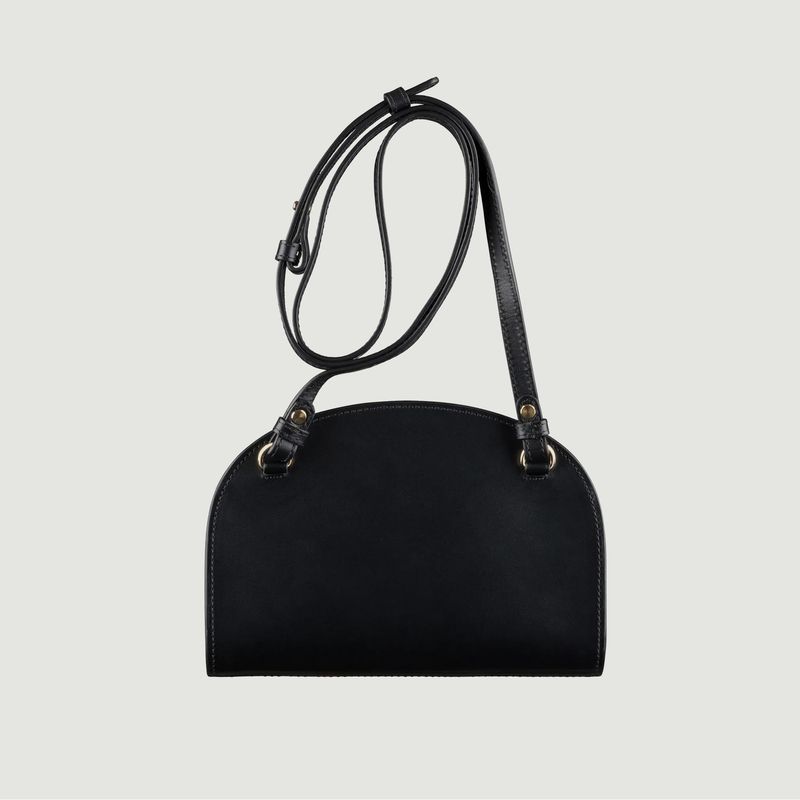 Demi Lune clutch bag in smooth leather - A.P.C.