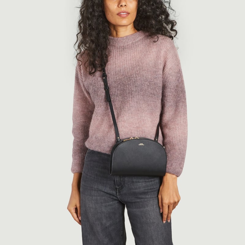 Sac Clutch Demi Lune en cuir lisse - A.P.C.