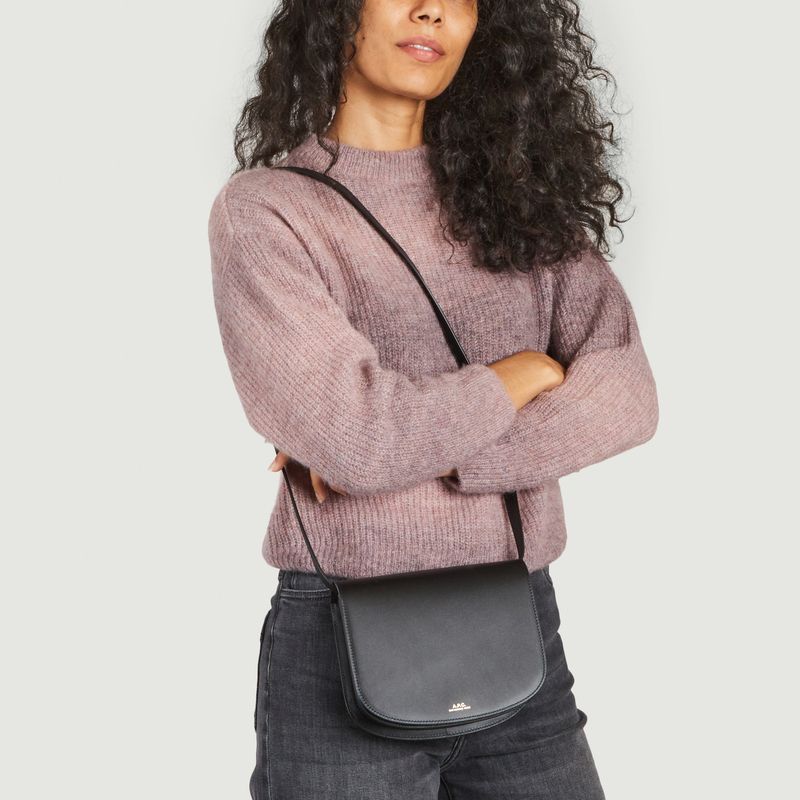 Dina Leather Messenger Bag Black APC Paris L’Exception