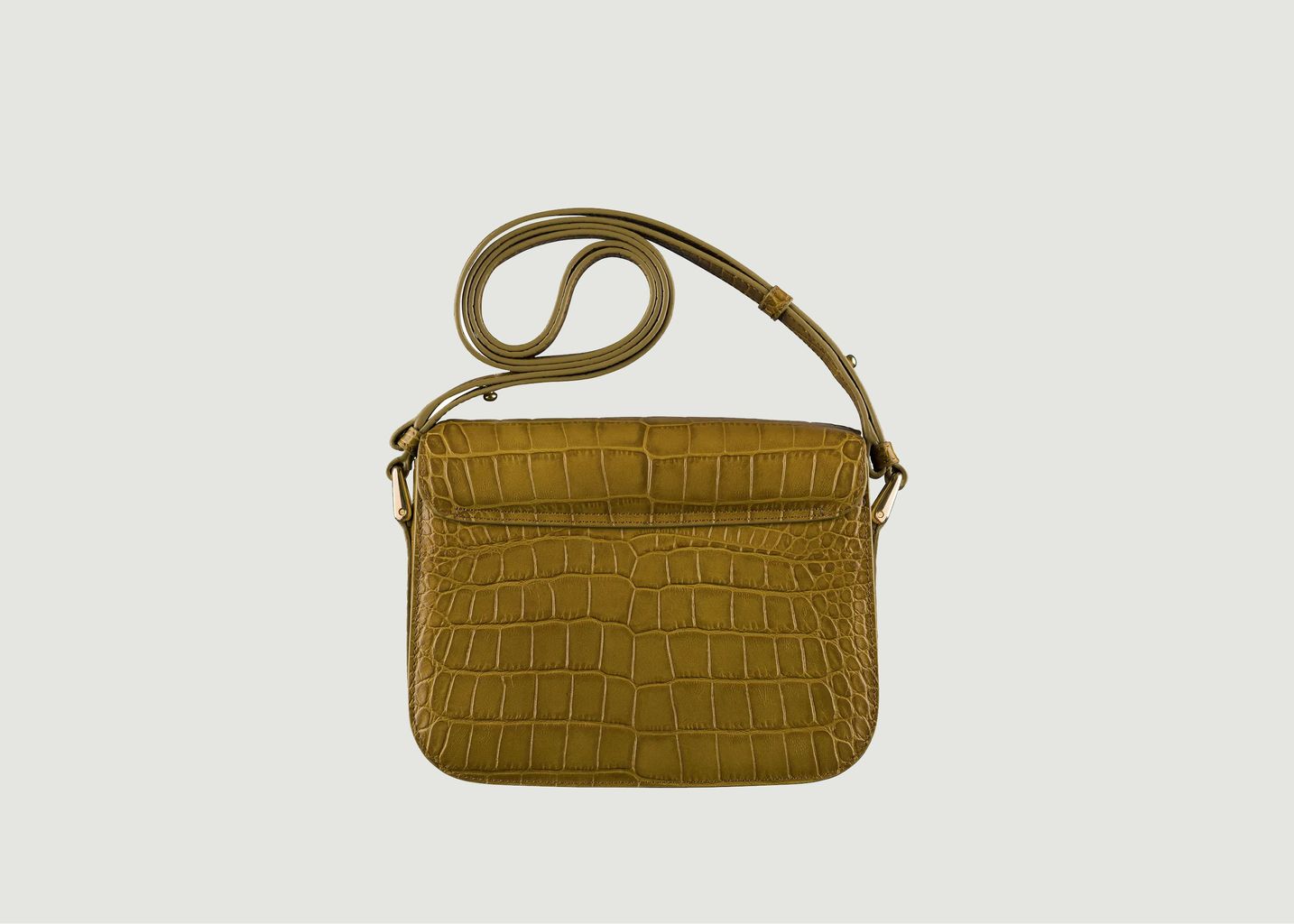 A.P.C. Grace Small Croc-effect Leather Shoulder Bag