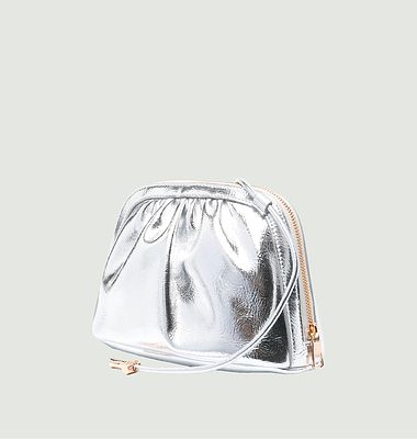 Ninon metallic leather-effect purse bag