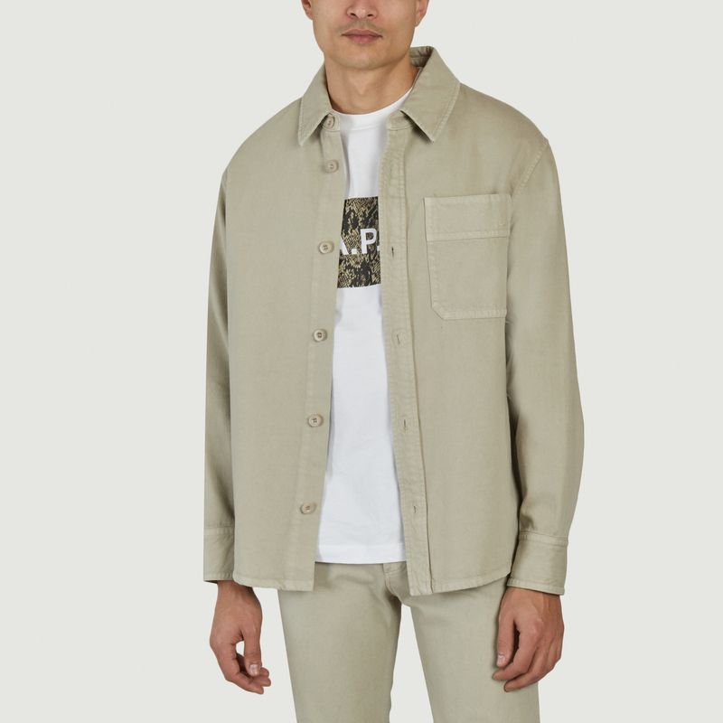 Basile Overshirt Embroidered Chest - A.P.C.