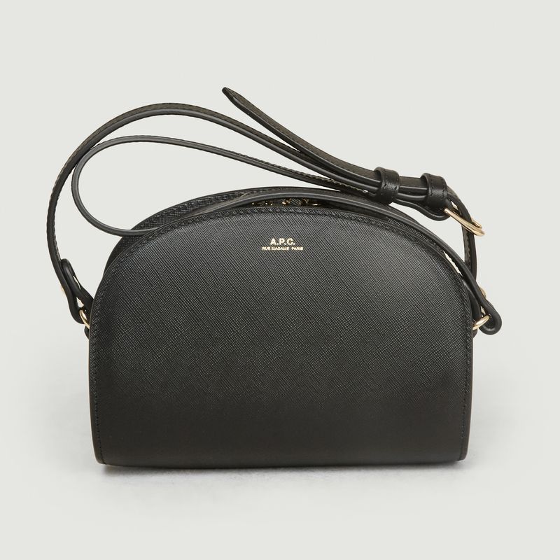 Demi-Lune mini Venice leather bag Black APC Paris