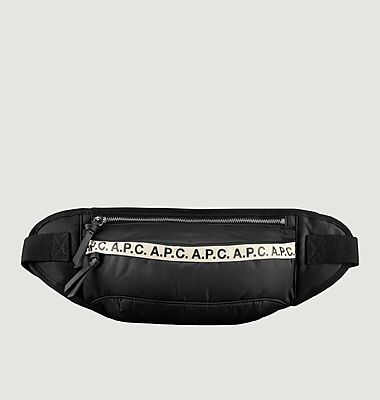 Repeat canvas hip bag with logo