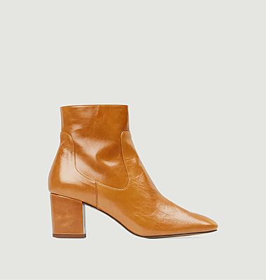 Astrid patent cowhide boots