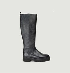 Oslo grained leather boots