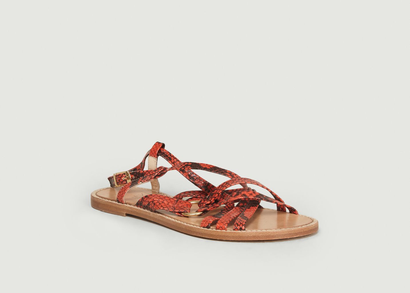 Arianne python print leather sandals - Anaki
