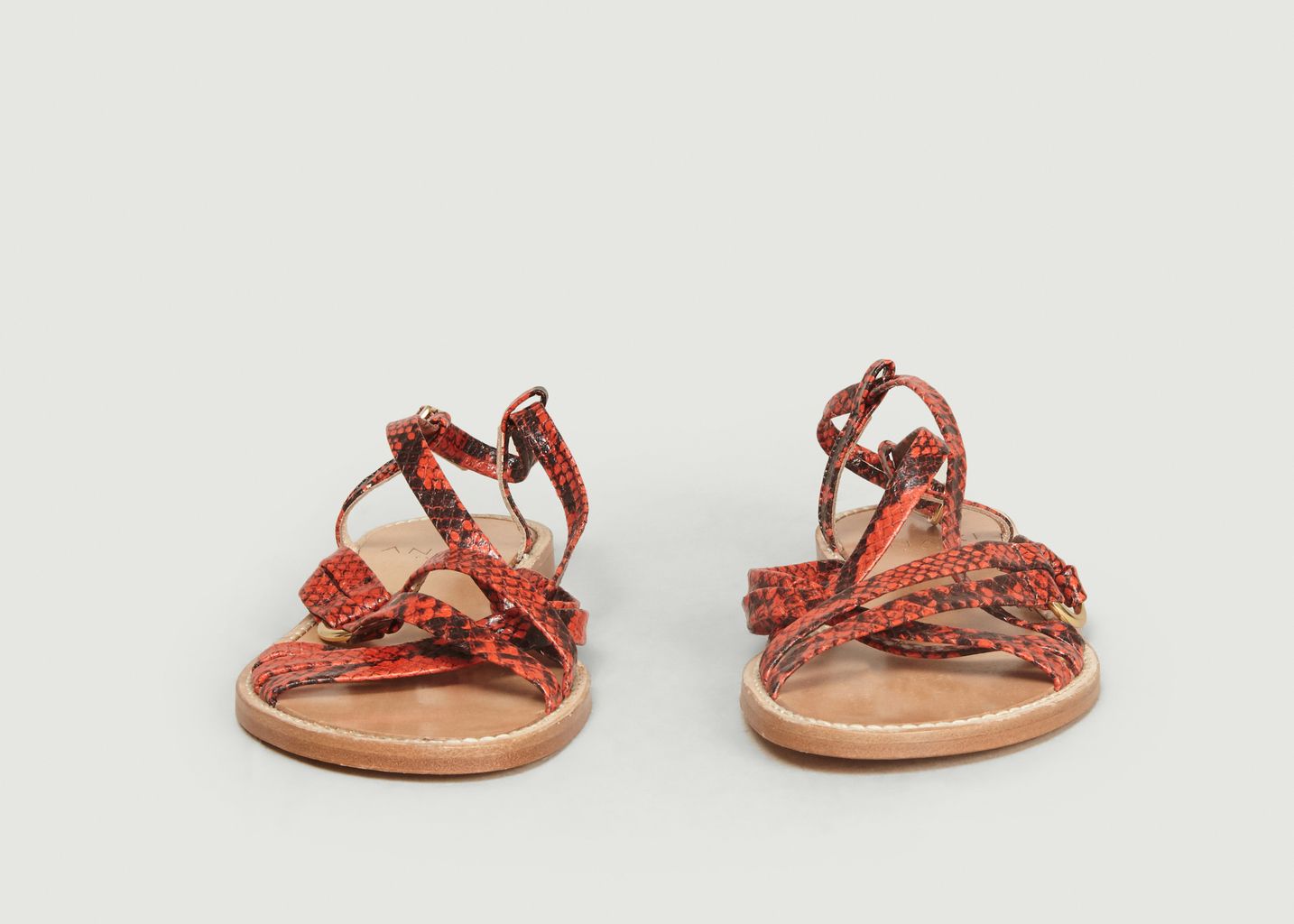Arianne python print leather sandals - Anaki