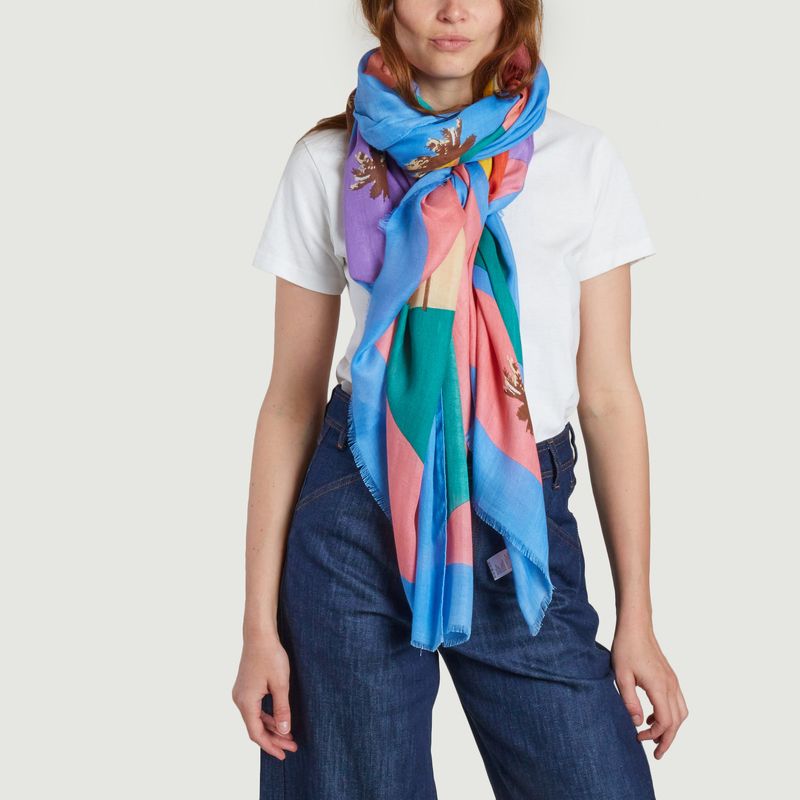 Haukea modal printed scarf - Becksondergaard