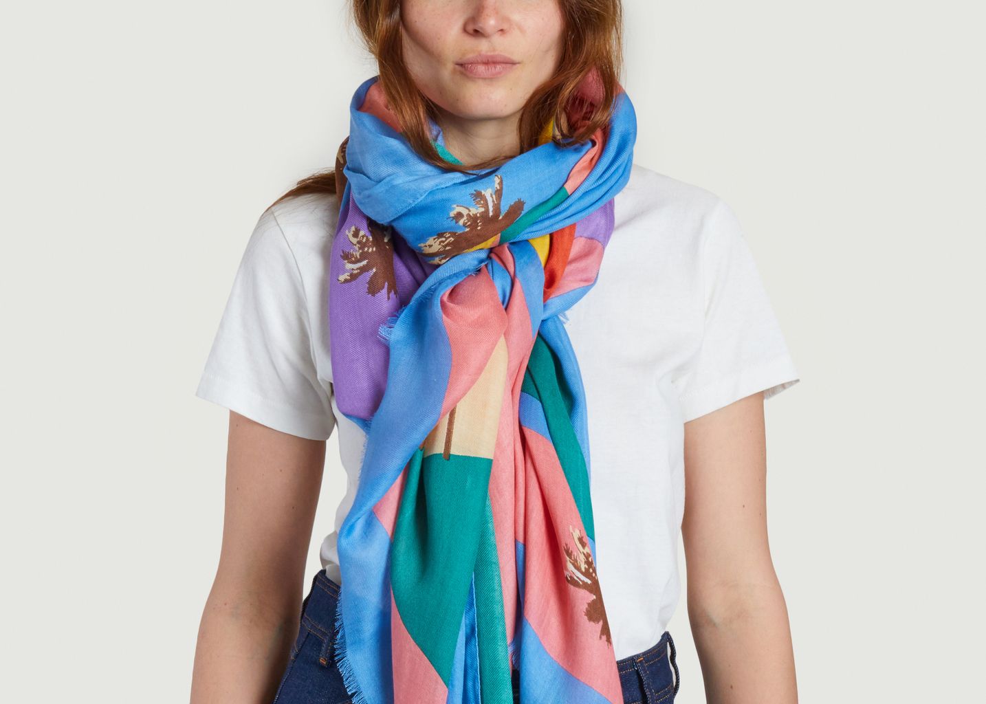 Haukea modal printed scarf - Becksondergaard