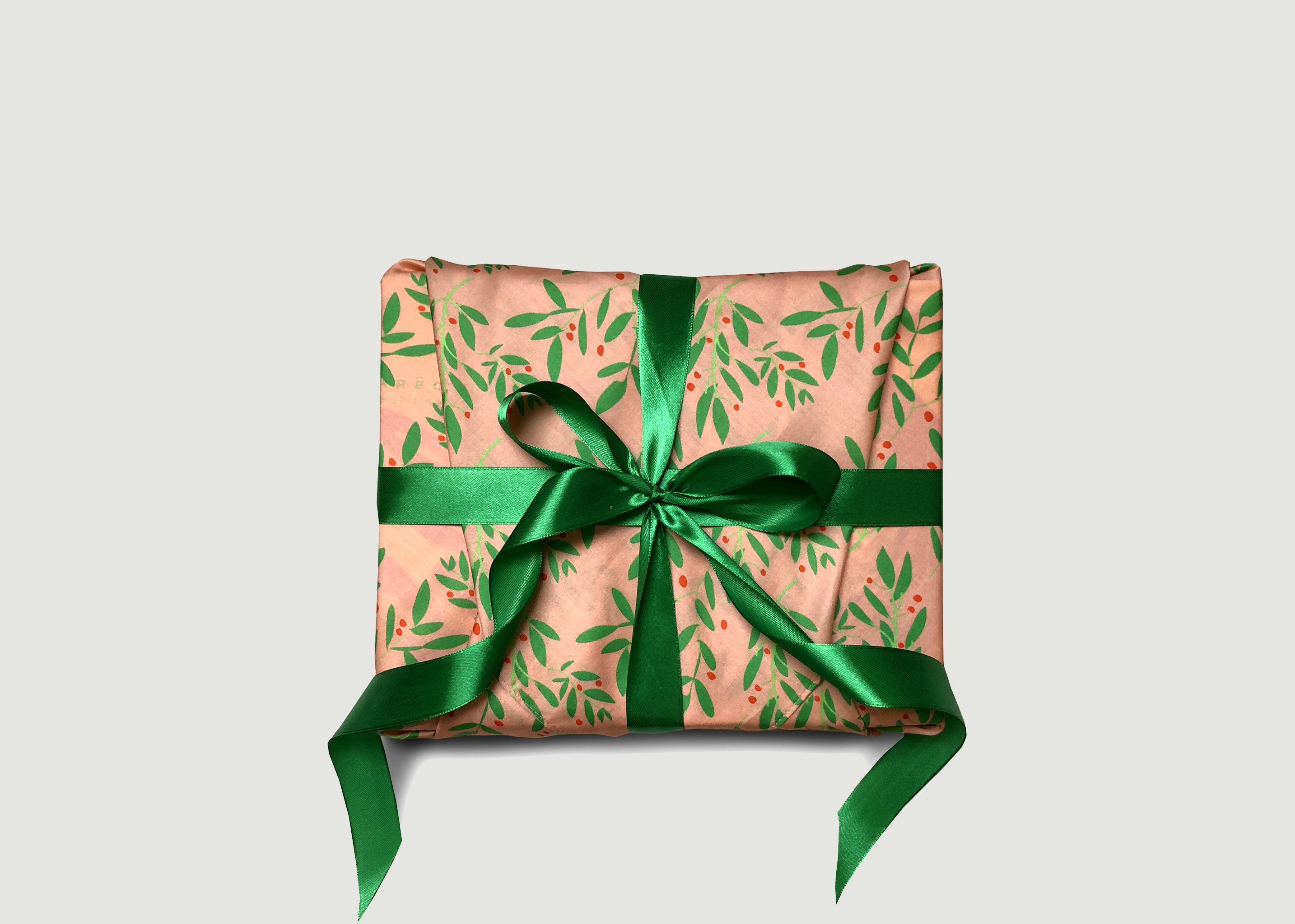 M Reusable gift wrap paper A Branch of Holly - Carédeau