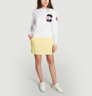 Cotton sweatshirt with patches