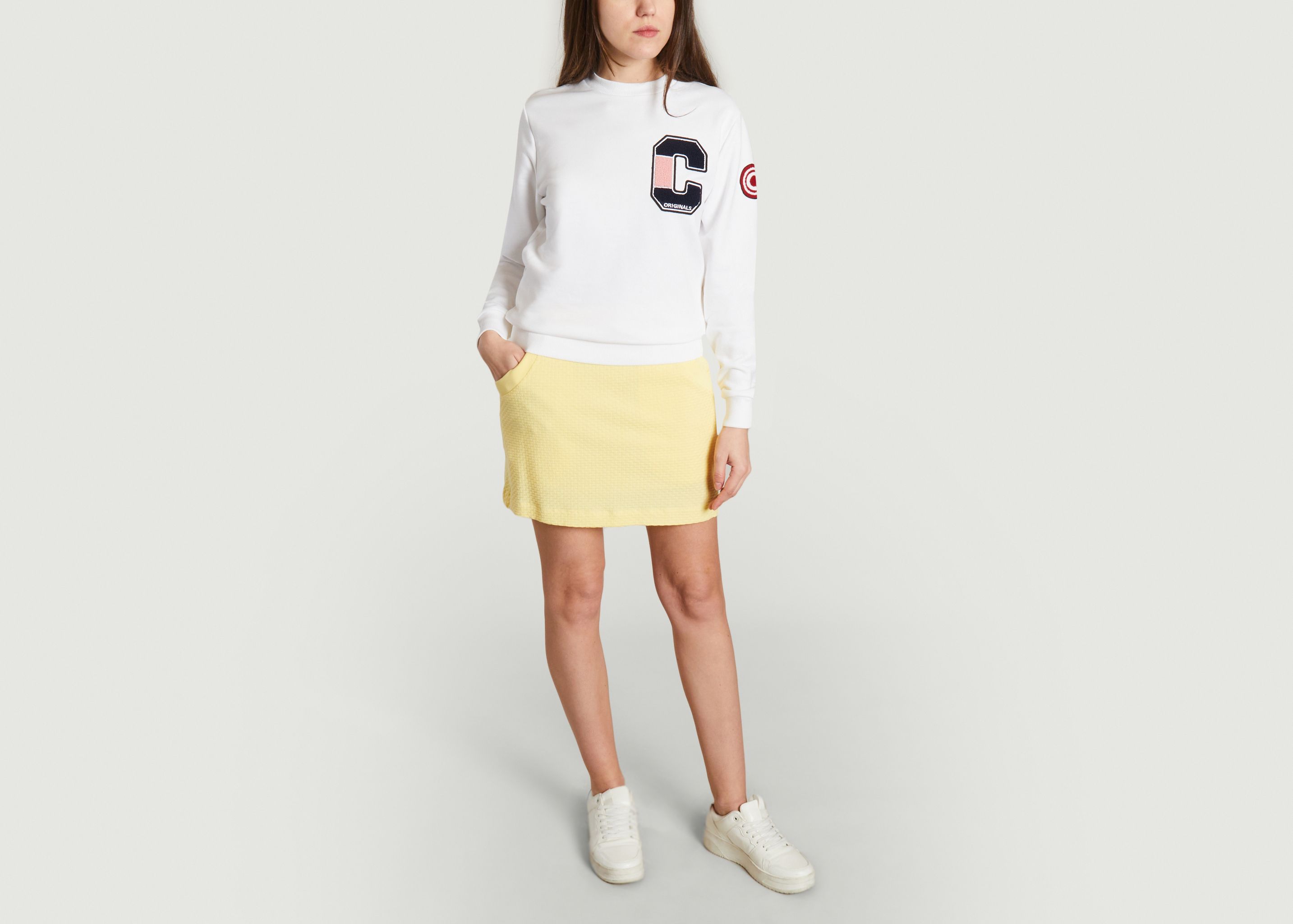 Baumwoll-Sweatshirt mit Aufnähern - Colmar