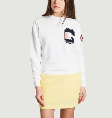 Cotton sweatshirt with patches