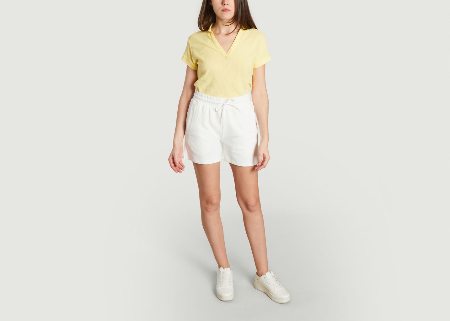 Plain cotton fleece shorts - Colmar