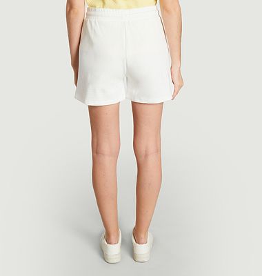 Plain cotton fleece shorts
