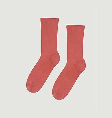 Klassische gerippte Socken uni