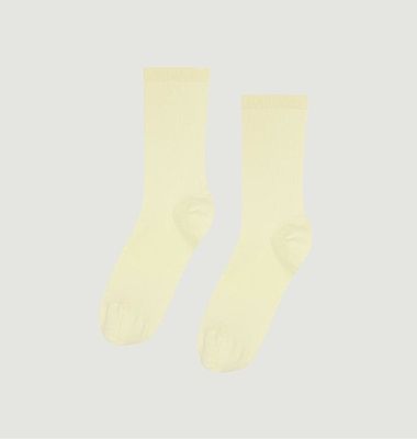 Klassische gerippte Socken uni