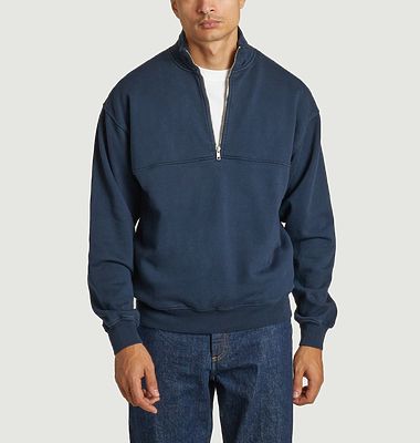 Organic Quater Zip Sweater 