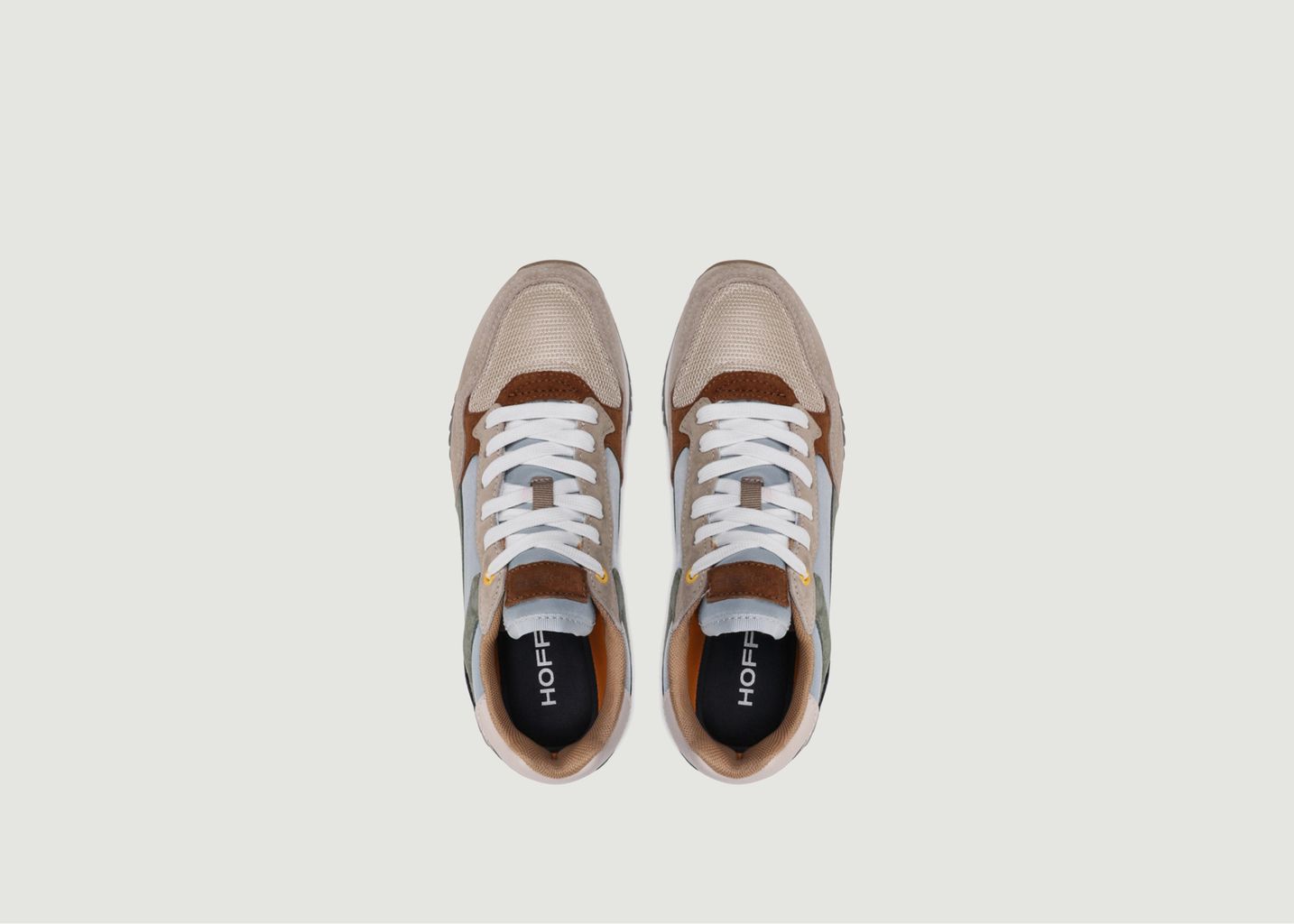 Low running sneakers leather and fabric Montevideo - Hoff