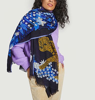 Woolen scarf with Bloom pattern