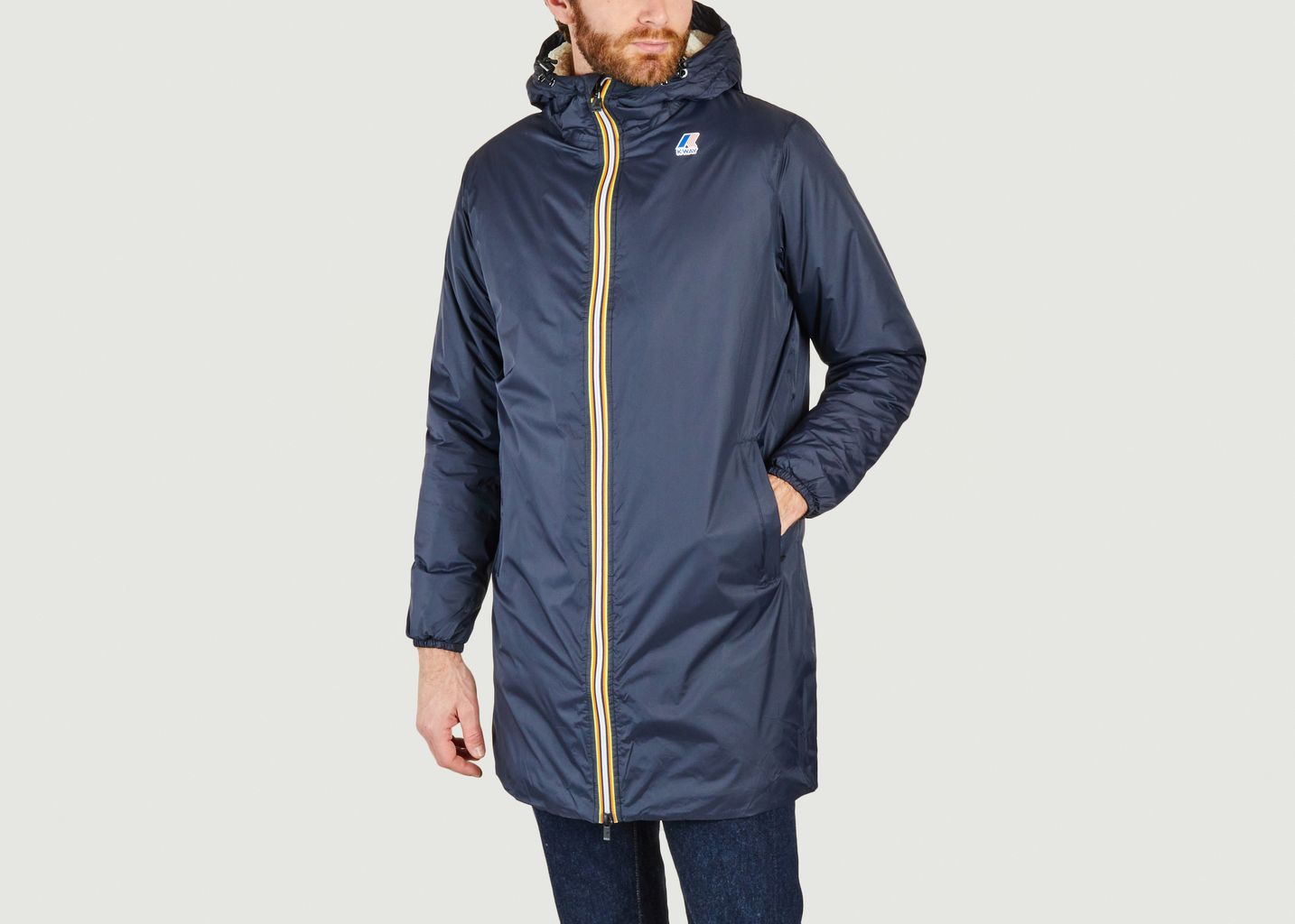 Giacca K-Way Le Vrai 3.0 Eiffel Con Orsetto, Blu, Taglia L