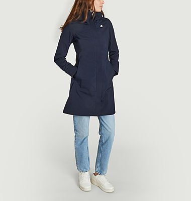 Stephy Bonded Fleece Lined Technical Hooded Trench Coat
